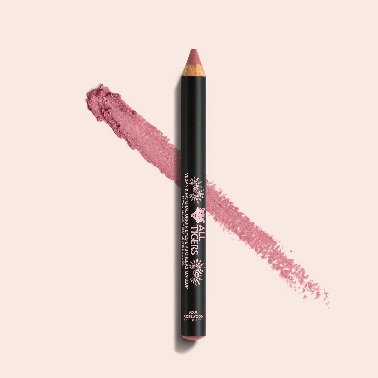 Le WILDLY : crayon yeux, lèvres, joues | Bois de rose 538