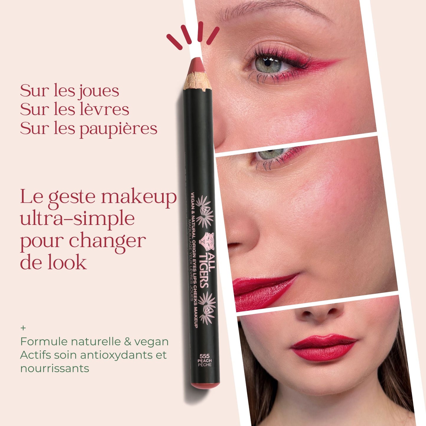 Le MULTI yeux, lèvres, joues | Rouge Intense 558