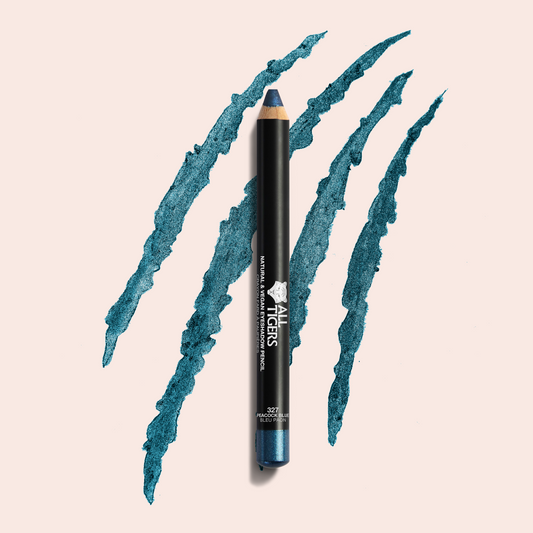 fard bleu paon peacock blue eyeshadow