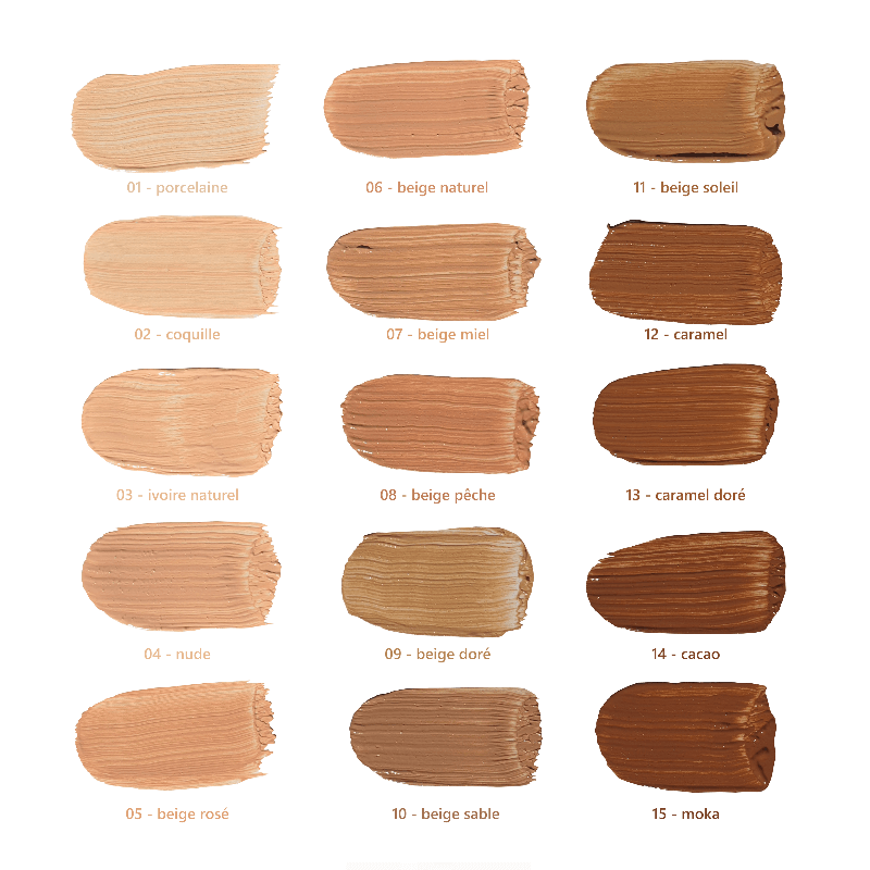 Le fond de teint – Bio & fluide - Peaux foncées